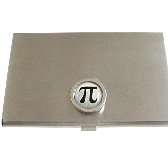 Bordered Mathematical Pi Symbol Card Holder - Picture 1 of 1